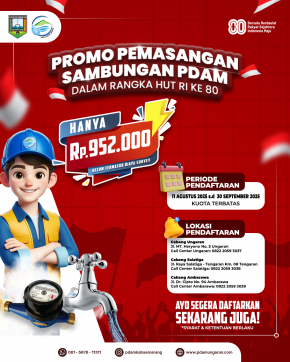 Promo Sambungan SR dalam Rangka HUT kemerdekaan RI ke 80